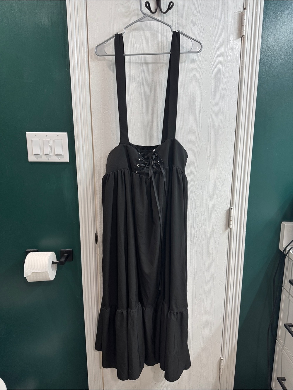 SHEIN Black Strappy Lace-Up Maxi skirt